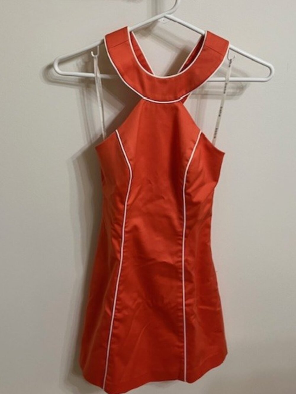 NWOT Bebe Orange Color Retro Mod Shift Dress Size 0